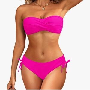 Pink Strapless Bikini Set NWT